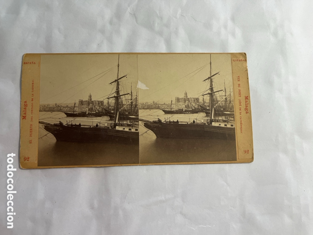 Fotografia antiga: Tarjeta biling&uuml;e del Puerto de M&aacute;laga