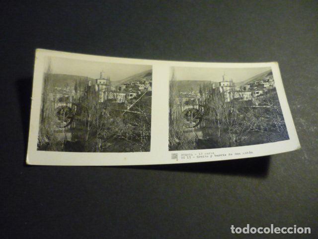 Fotograf&iacute;a antigua: CUENCA ANTIGUA VISTA ESTEREOSCOPICA 6 X 13 CM