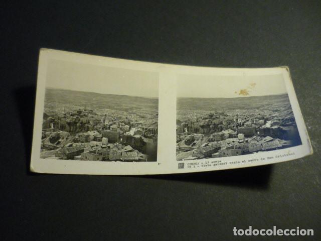 Fotograf&iacute;a antigua: CUENCA ANTIGUA VISTA ESTEREOSCOPICA 6 X 13 CM