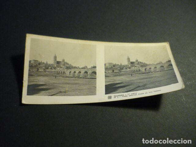 Fotograf&iacute;a antigua: SALAMANCA ANTIGUA VISTA ESTEREOSCOPICA 6 X 13 CM