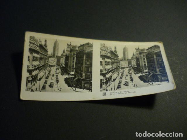 Fotograf&iacute;a antigua: MADRID CALLE DE SEVILLA ANTIGUA VISTA ESTEREOSCOPICA 6 X 13 CM