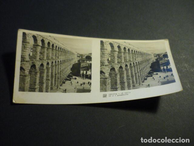 Fotograf&iacute;a antigua: SEGOVIA ANTIGUA VISTA ESTEREOSCOPICA 6 X 13 CM