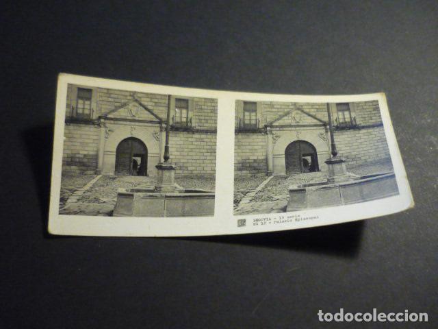 Fotograf&iacute;a antigua: SEGOVIA ANTIGUA VISTA ESTEREOSCOPICA 6 X 13 CM