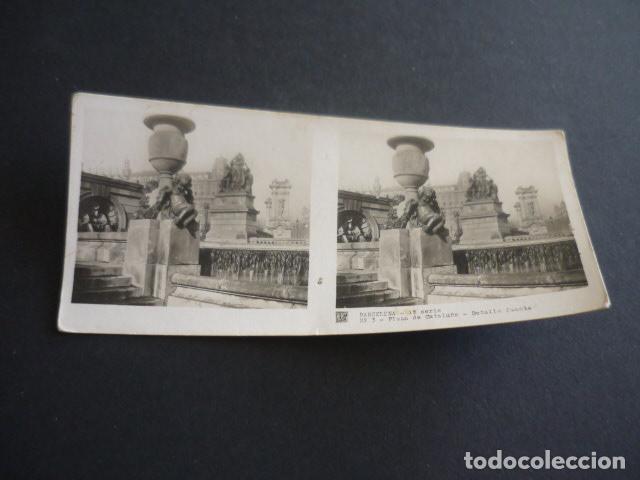 Fotograf&iacute;a antigua: BARCELONA ANTIGUA VISTA ESTEREOSCOPICA 6 X 13 CM