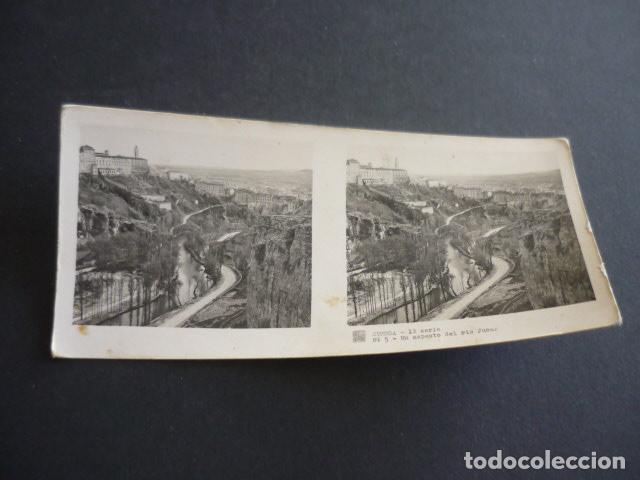 Fotograf&iacute;a antigua: CUENCA ANTIGUA VISTA ESTEREOSCOPICA 6 X 13 CM