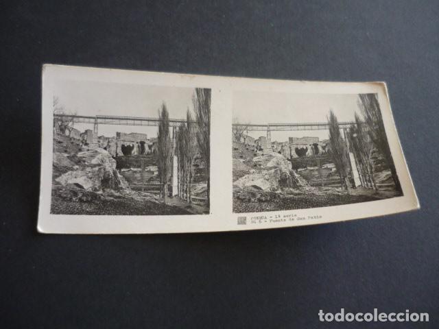 Fotograf&iacute;a antigua: CUENCA ANTIGUA VISTA ESTEREOSCOPICA 6 X 13 CM