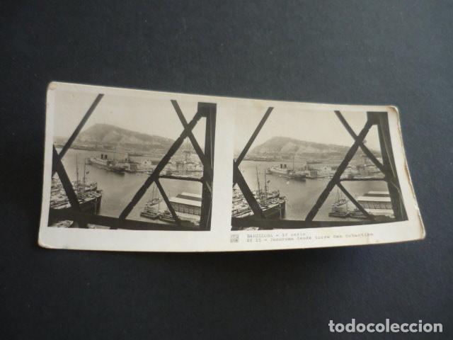 Fotograf&iacute;a antigua: BARCELONA ANTIGUA VISTA ESTEREOSCOPICA 6 X 13 CM