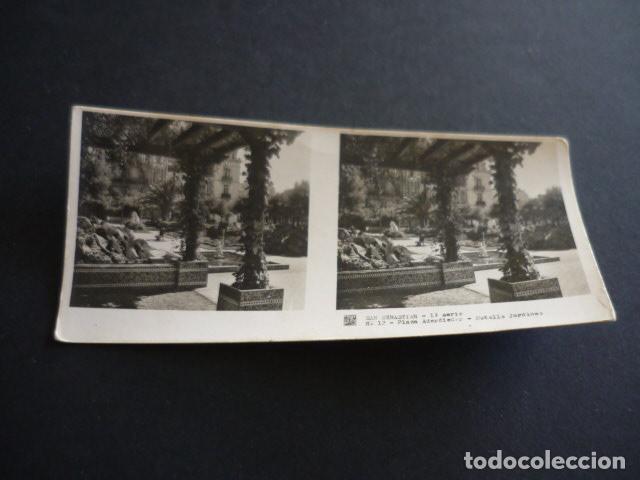 Fotograf&iacute;a antigua: SAN SEBASTIAN ANTIGUA VISTA ESTEREOSCOPICA 6 X 13 CM