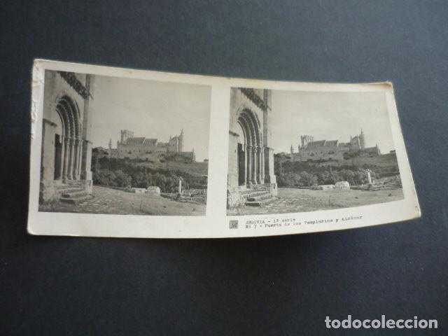 Fotografia antiga: SEGOVIA ANTIGUA VISTA ESTEREOSCOPICA 6 X 13 CM