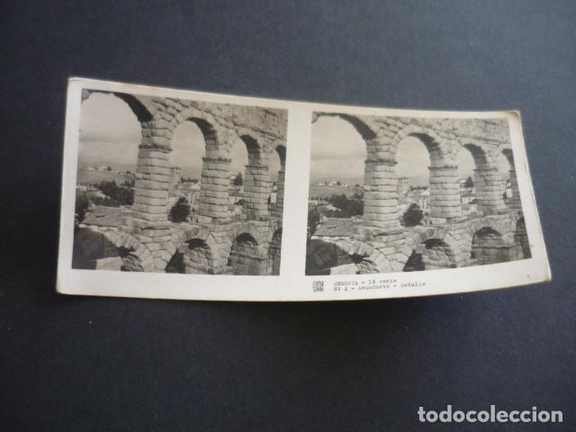 Fotografia antica: SEGOVIA ANTIGUA VISTA ESTEREOSCOPICA 6 X 13 CM