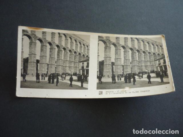 Fotograf&iacute;a antigua: SEGOVIA ANTIGUA VISTA ESTEREOSCOPICA 6 X 13 CM