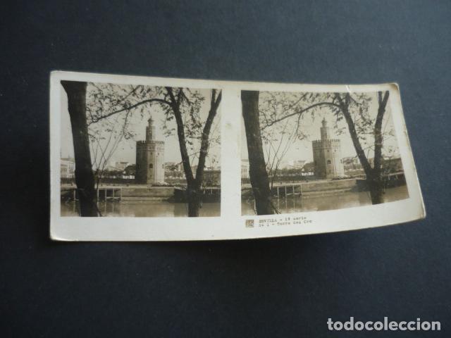 Fotograf&iacute;a antigua: SEVILLA ANTIGUA VISTA ESTEREOSCOPICA 6 X 13 CM