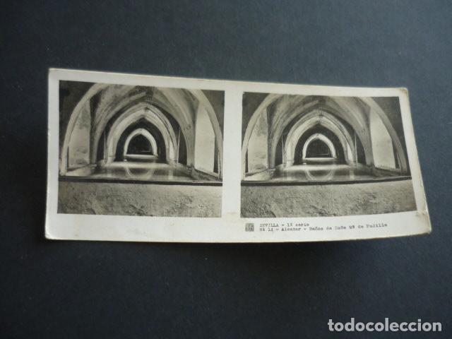 Alte Fotografie: SEVILLA ANTIGUA VISTA ESTEREOSCOPICA 6 X 13 CM