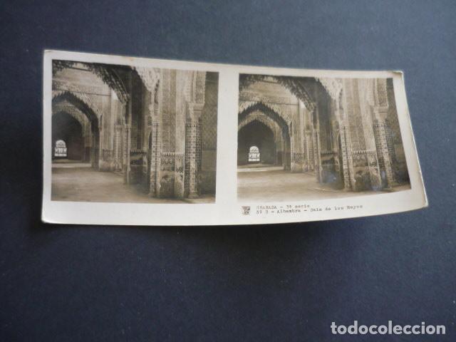Fotograf&iacute;a antigua: GRANADA ANTIGUA VISTA ESTEREOSCOPICA 6 X 13 CM