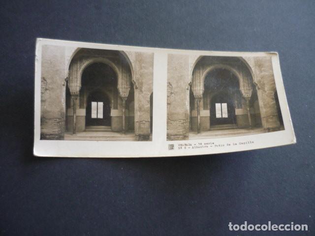 Fotograf&iacute;a antigua: GRANADA ANTIGUA VISTA ESTEREOSCOPICA 6 X 13 CM