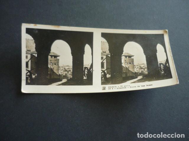 Fotograf&iacute;a antigua: GRANADA ANTIGUA VISTA ESTEREOSCOPICA 6 X 13 CM