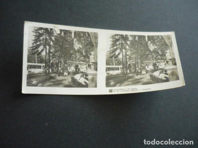 Fotograf&iacute;a antigua: VALLADOLID JARDIN INFANTIL ANTIGUA VISTA ESTEREOSCOPICA 6 X 13 CM