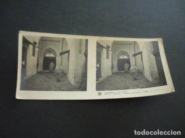 Fotograf&iacute;a antigua: TETUAN MARRUECOS ANTIGUA VISTA ESTEREOSCOPICA 6 X 13 CM