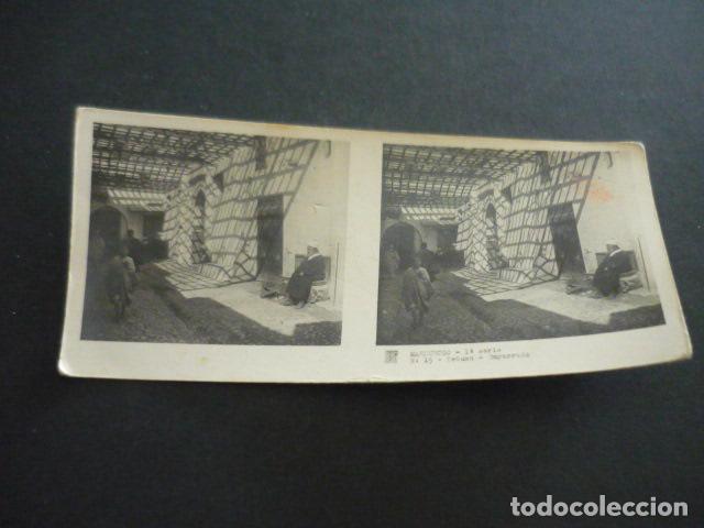 Fotograf&iacute;a antigua: TETUAN MARRUECOS ANTIGUA VISTA ESTEREOSCOPICA 6 X 13 CM