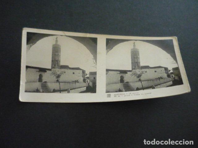 Fotograf&iacute;a antigua: XAUEN MARRUECOS ANTIGUA VISTA ESTEREOSCOPICA 6 X 13 CM