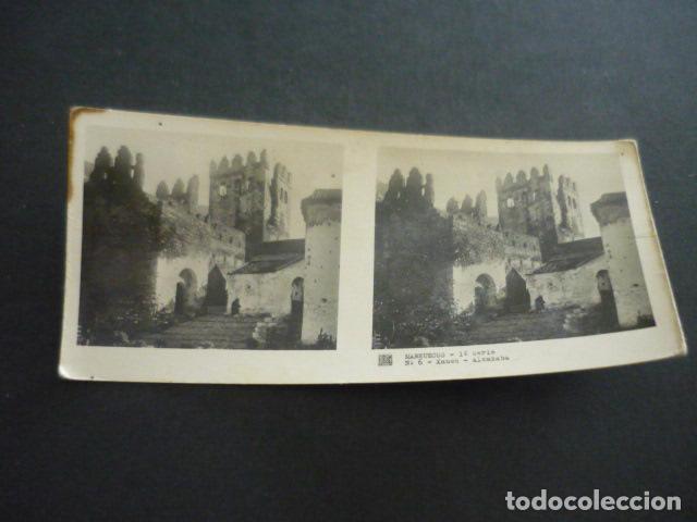 Fotograf&iacute;a antigua: XAUEN MARRUECOS ANTIGUA VISTA ESTEREOSCOPICA 6 X 13 CM