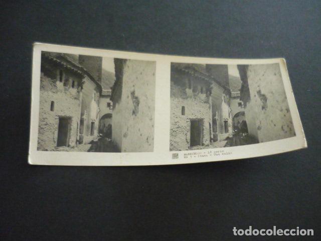 Fotograf&iacute;a antigua: XAUEN MARRUECOS ANTIGUA VISTA ESTEREOSCOPICA 6 X 13 CM