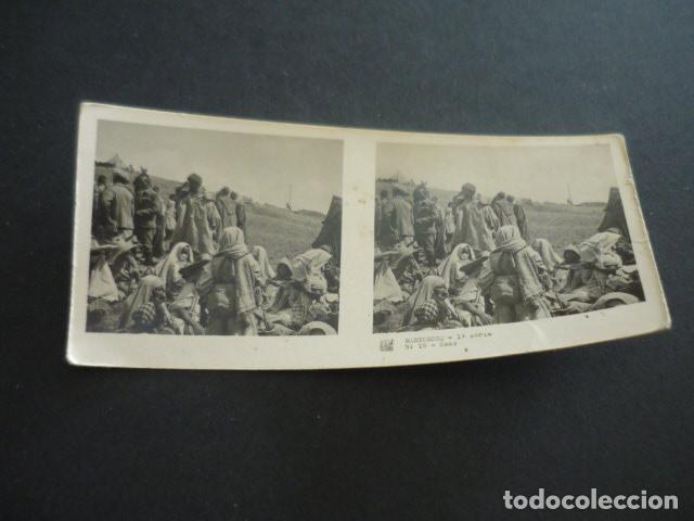 Fotograf&iacute;a antigua: MARRUECOS ANTIGUA VISTA ESTEREOSCOPICA 6 X 13 CM