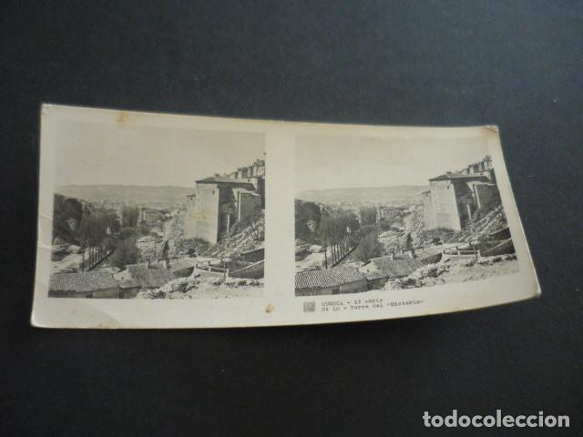 Fotograf&iacute;a antigua: CUENCA ANTIGUA VISTA ESTEREOSCOPICA 6 X 13 CM