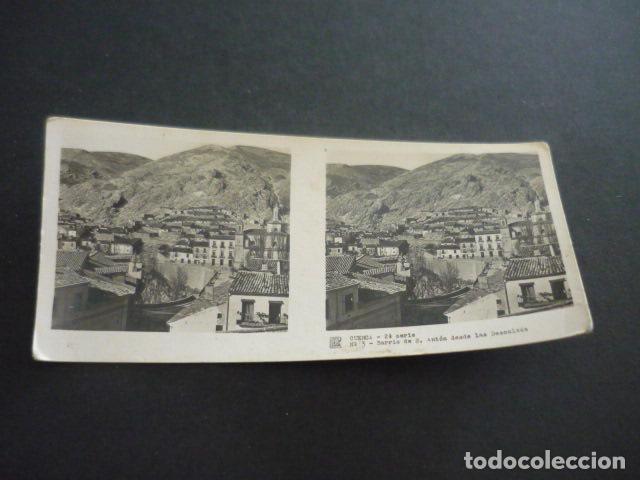 Fotograf&iacute;a antigua: CUENCA ANTIGUA VISTA ESTEREOSCOPICA 6 X 13 CM