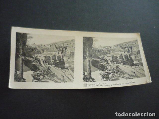 Fotograf&iacute;a antigua: CUENCA ANTIGUA VISTA ESTEREOSCOPICA 6 X 13 CM