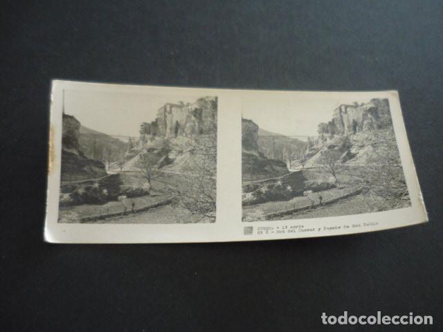 Fotograf&iacute;a antigua: CUENCA ANTIGUA VISTA ESTEREOSCOPICA 6 X 13 CM