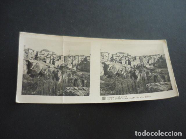 Fotograf&iacute;a antigua: CUENCA ANTIGUA VISTA ESTEREOSCOPICA 6 X 13 CM