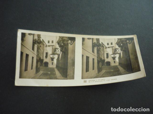 Fotograf&iacute;a antigua: SEVILLA ANTIGUA VISTA ESTEREOSCOPICA 6 X 13 CM
