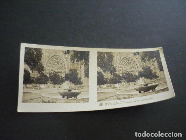 Fotograf&iacute;a antigua: SEVILLA ANTIGUA VISTA ESTEREOSCOPICA 6 X 13 CM