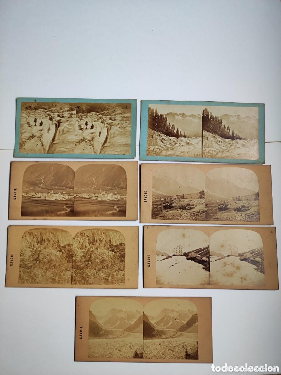 Antique Photography: Lote de 7 fotos estereoscopicas de diferentes lugares Saboya - Savoie