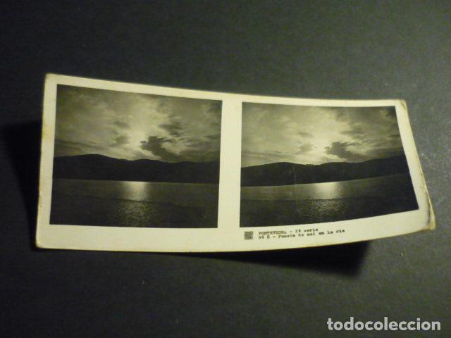 Fotograf&iacute;a antigua: PONTEVEDRA ANTIGUA VISTA ESTEREOSCOPICA 6 X 13 CM