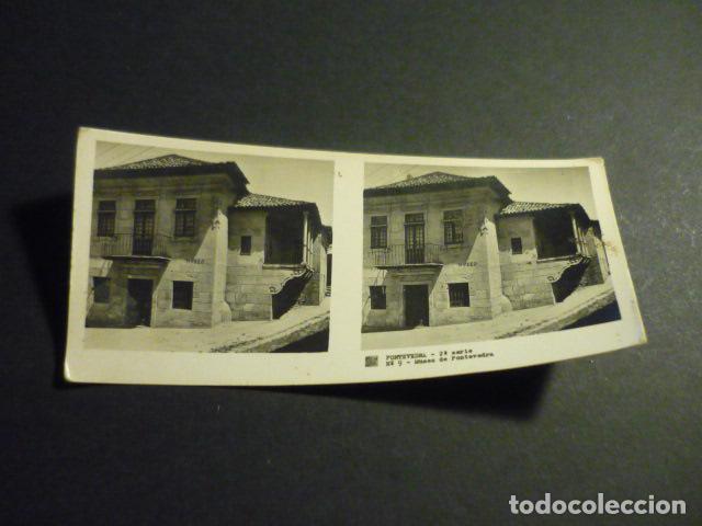 Fotograf&iacute;a antigua: PONTEVEDRA ANTIGUA VISTA ESTEREOSCOPICA 6 X 13 CM