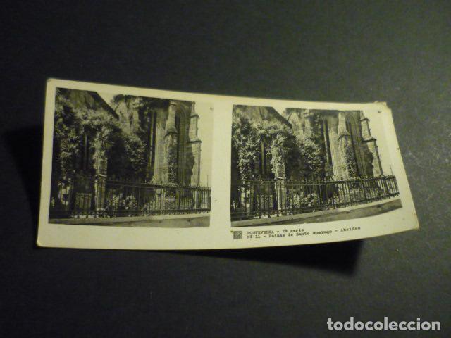 Fotograf&iacute;a antigua: PONTEVEDRA ANTIGUA VISTA ESTEREOSCOPICA 6 X 13 CM