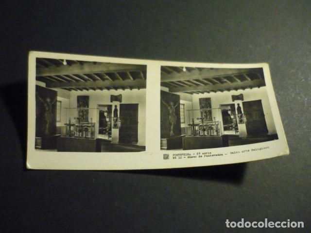 Fotograf&iacute;a antigua: PONTEVEDRA ANTIGUA VISTA ESTEREOSCOPICA 6 X 13 CM