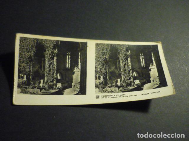 Fotograf&iacute;a antigua: PONTEVEDRA ANTIGUA VISTA ESTEREOSCOPICA 6 X 13 CM