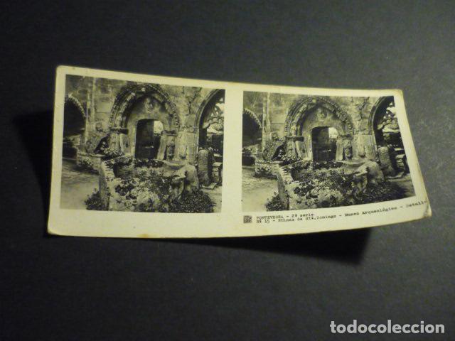 Fotograf&iacute;a antigua: PONTEVEDRA ANTIGUA VISTA ESTEREOSCOPICA 6 X 13 CM