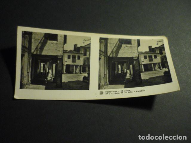 Fotograf&iacute;a antigua: PONTEVEDRA ANTIGUA VISTA ESTEREOSCOPICA 6 X 13 CM