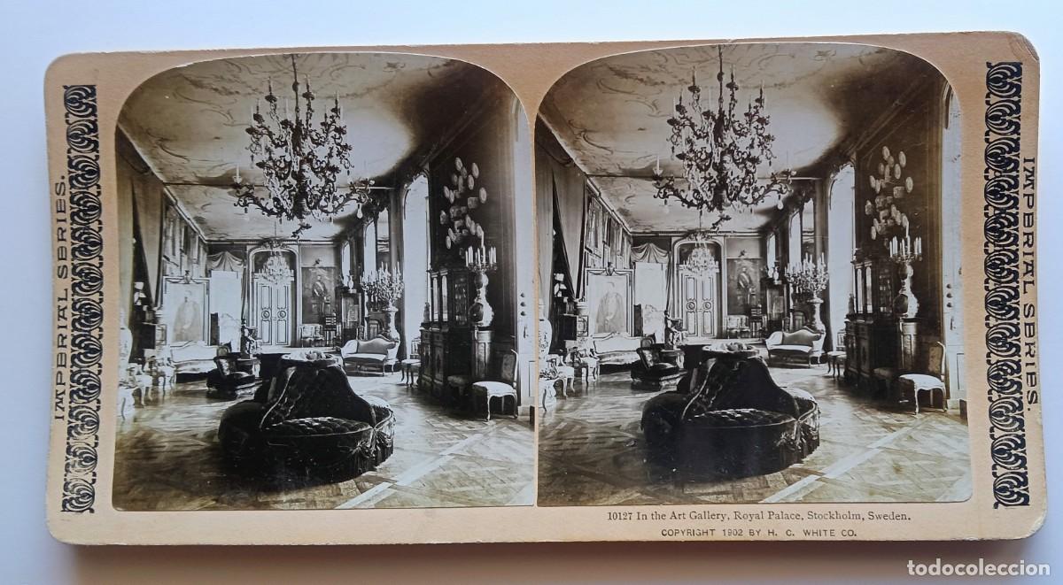 Fotograf&iacute;a antigua: SUECIA ESTOKOLMO ANTIGUA ESTEREOSCOPICA DE IMPERIAL SERIES FORMATO 9 X 18 cm.