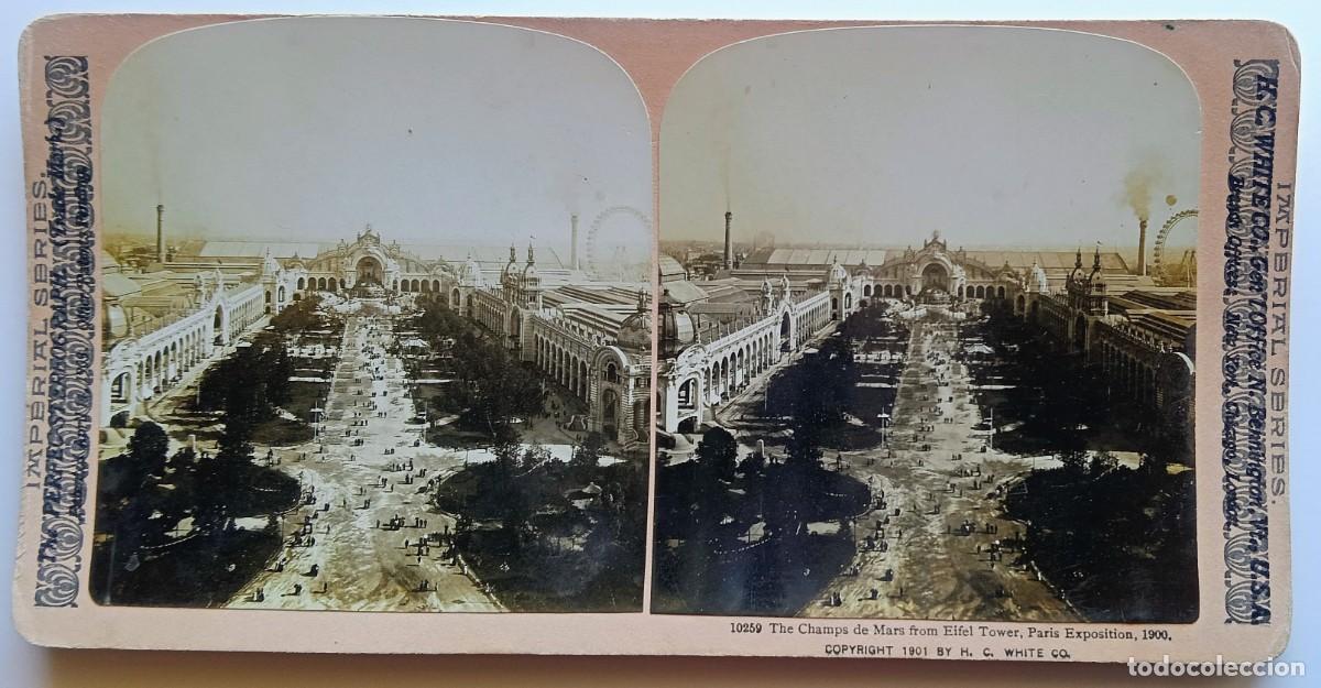 Fotograf&iacute;a antigua: PARIS EXPO 1900 ANTIGUA ESTEREOSCOPICA DE IMPERIAL SERIES FORMATO 9 X 18 cm.