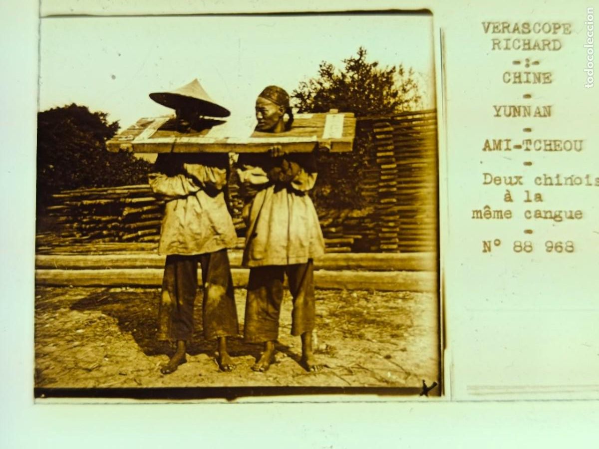 Fotograf&iacute;a antigua: 24 PLACAS CRISTAL ESTEREOSCOPICAS POSITIVAS, PEKIN. CHINA. CONDENADOS. DECAPITADOS. ETC C. 1900