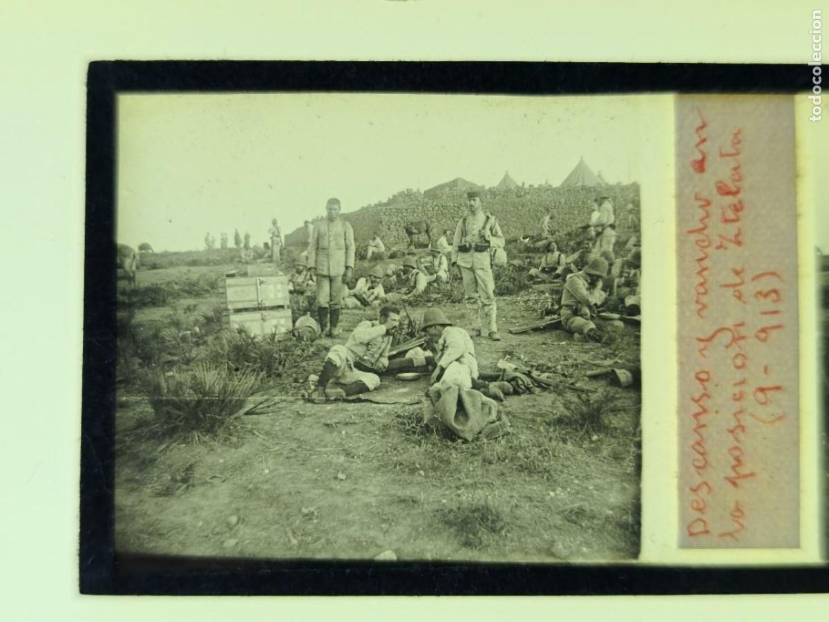 Fotograf&iacute;a antigua: 28 PLACAS CRISTAL ESTEREOSCOPICAS POSITIVAS, MARRUECOS GUERRA SOLDADOS ETC 1900