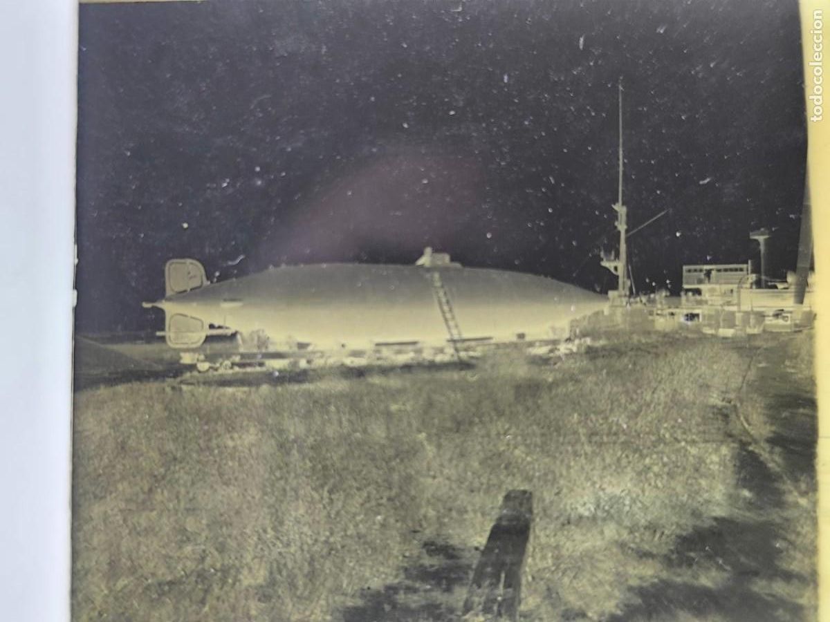 Photographie ancienne: 15 PLACAS CRISTAL ESTEREOSCOPICAS NEGATIVAS, PRIMER SUBMARINO PERAL BARCOS DE GUERRA . ETC C. 1900