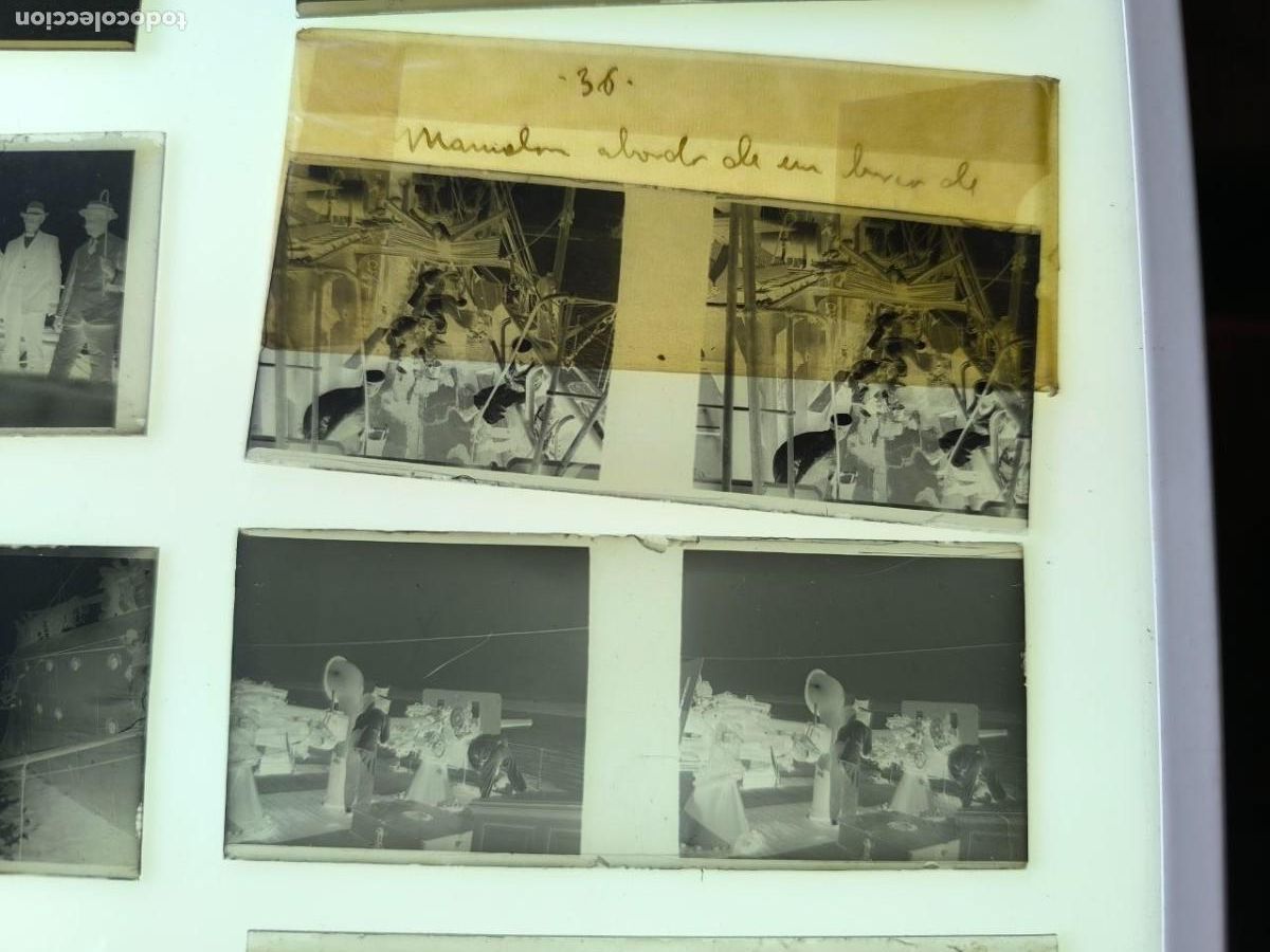 Fotograf&iacute;a antigua: 14 PLACAS CRISTAL ESTEREOSCOPICAS NEGATIVAS, BARCOS DE GUERRA NUMANCIA, NAUTILUS, REGENTE ETC 1900