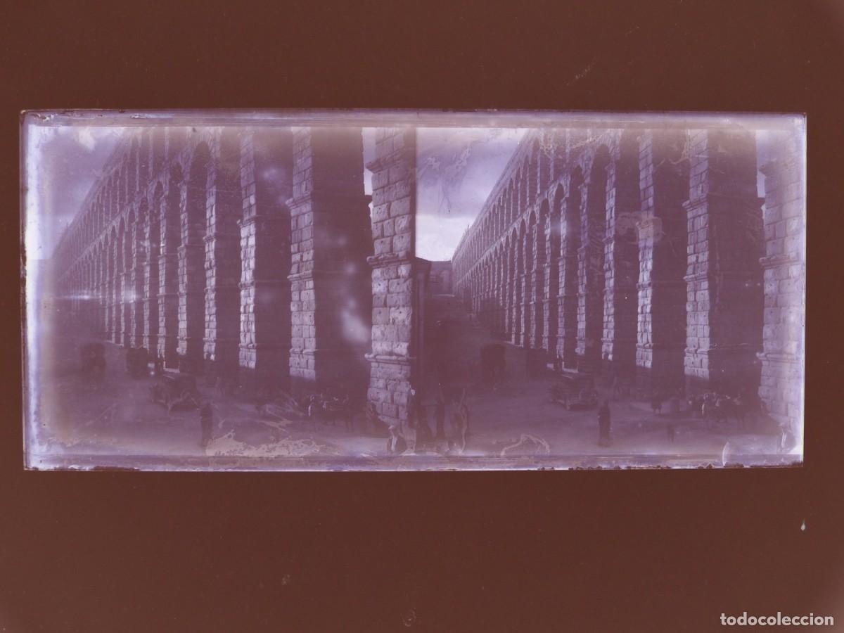 Antique Photography: SEGOVIA, ACUEDUCTO, PLACA ESTEREOSCOPICA NEGATIVO EN CRISTAL - c.1920