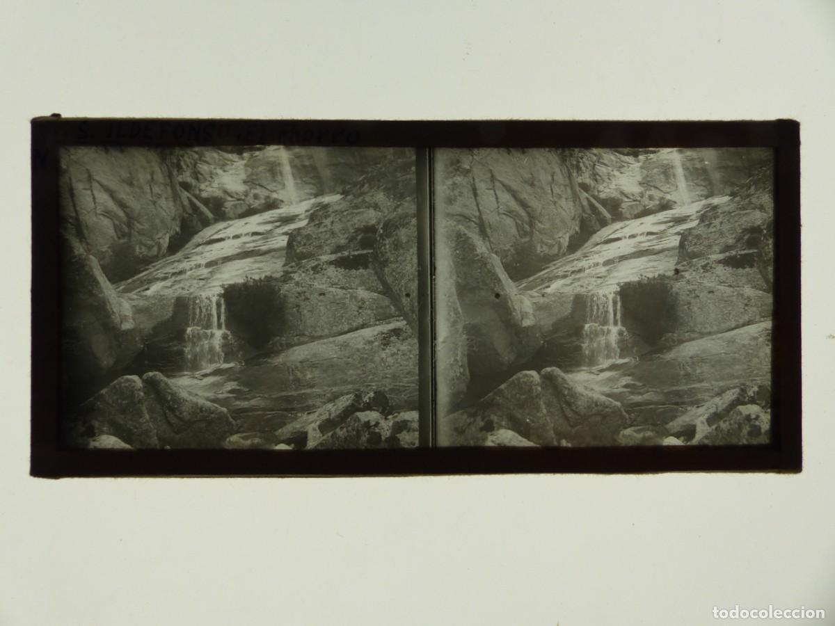 Antique Photography: SAN ILDEFONSO, SEGOVIA, EL CHORRO, PLACA ESTEREOSCOPICA POSITIVO EN CRISTAL - c.1920